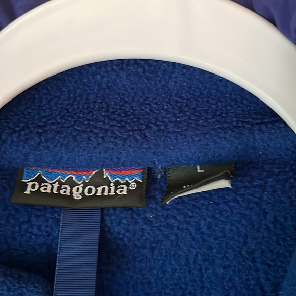 Patagonia - Vintage tag fleece zip with waist sincher. Royal blue Large - Picture 5 of 7